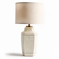 Tafellamp van keramiek met beige lampenkap 30 x 30 x 60cm
